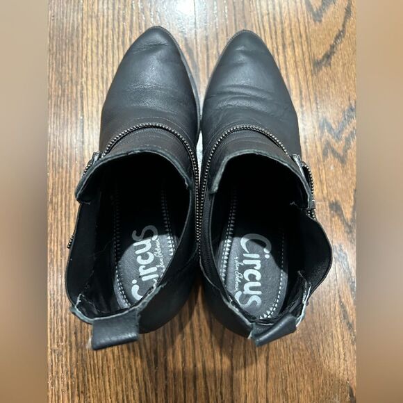 Circus by Sam Edelman Hamilton Women Ankle Chelsea Boots Size 7.5 Black Leather - Picture 5 of 7